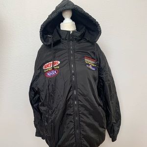 Vintage Racegirl NHRA Race Hood Black Jacket